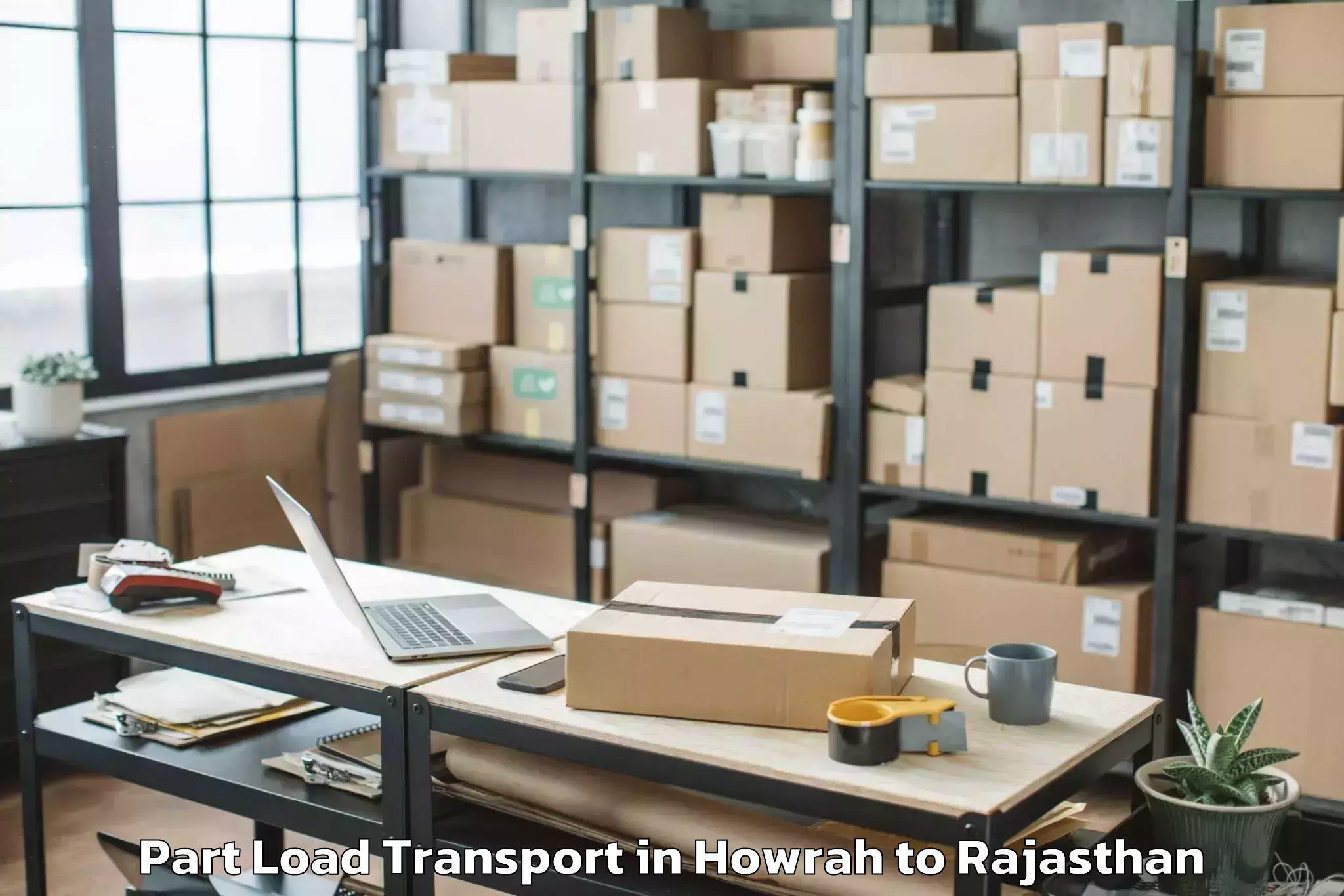 Trusted Howrah to Parvatsar Part Load Transport